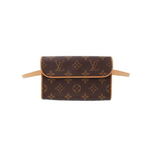 Louis Vuitton Monogram Leather Brown Pochette Florentine Waist Pouch